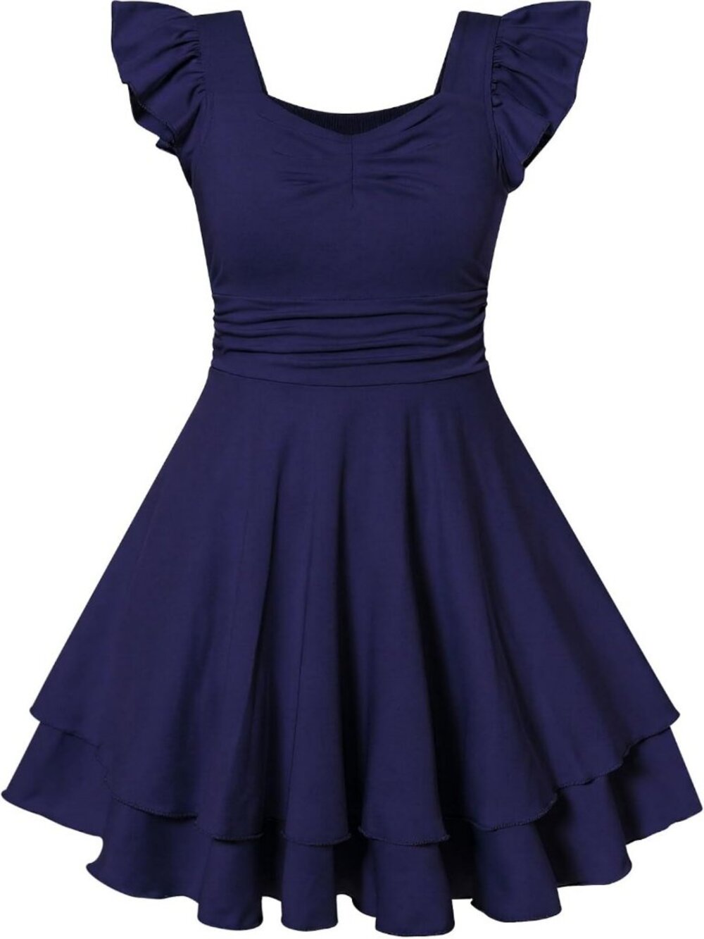 Elegant Tiered Ruched Summer Dress for Girls 7-16Y | Formal Sundress with